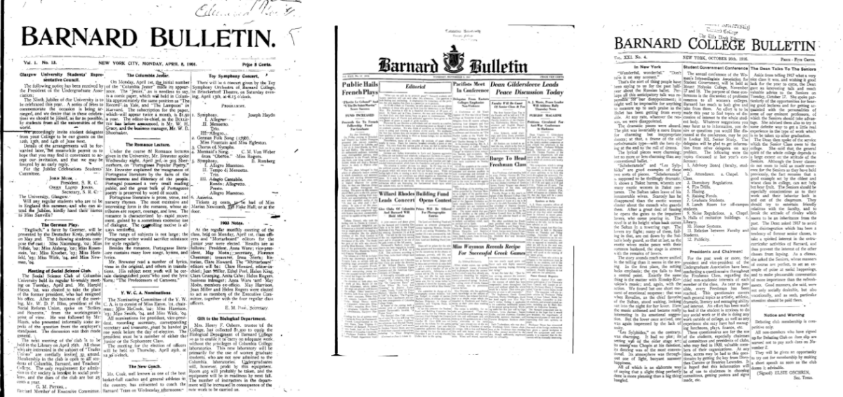 A Look at the First Twenty Years of the Barnard Bulletin